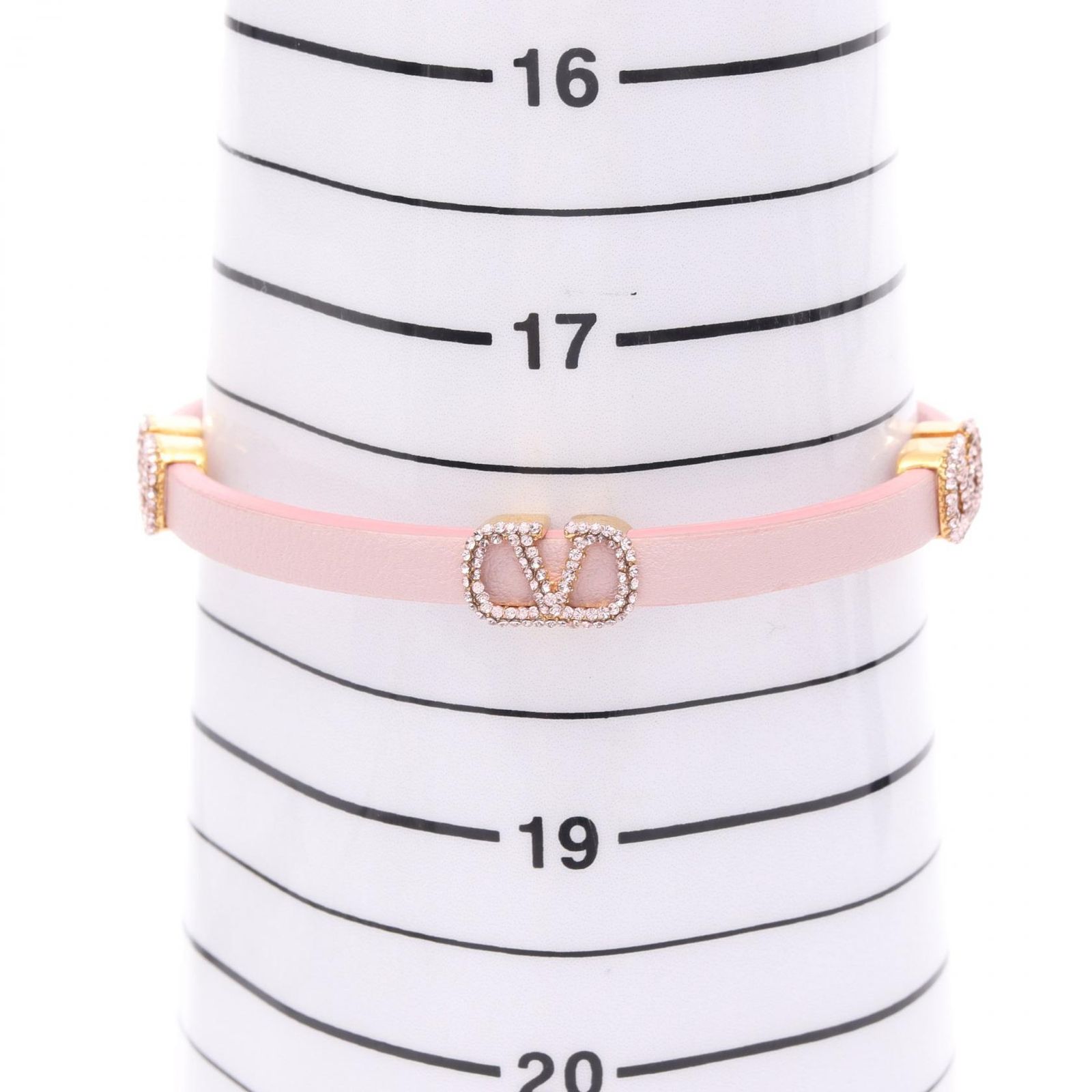 VALENTINO ピンクレザー ブレスレット VALENTINO ヴァレンティノ ロックスタッズ ブレスレット ピンク