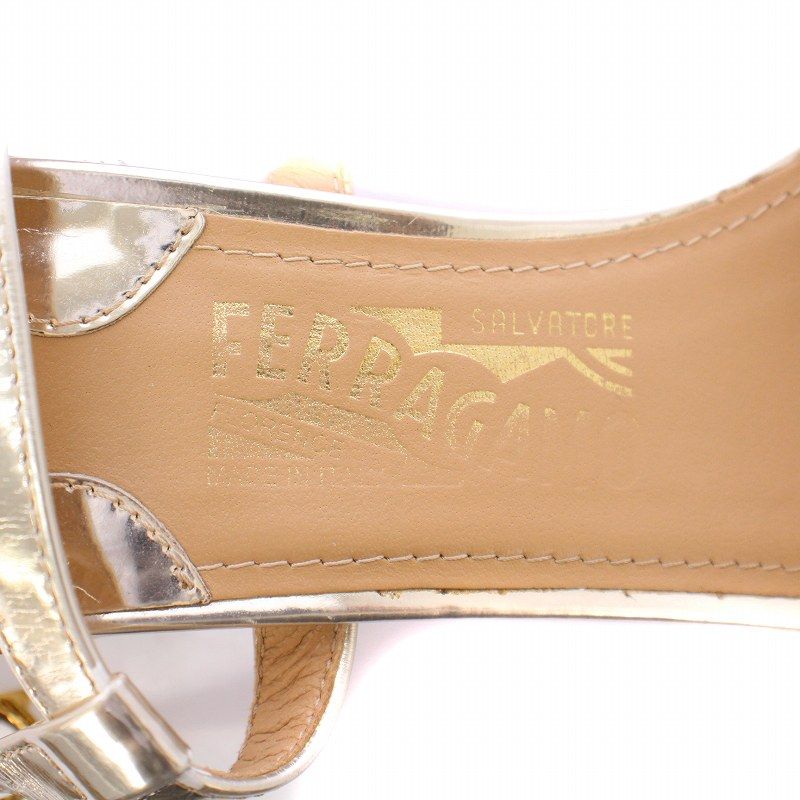 匿名発送❤️Ferragamo 希少 23.5/6D 秋色 スクエアトゥ ブラウン 匿名発送❤️Ferragamo 希少 23.5/6D 秋色 スクエアトゥ