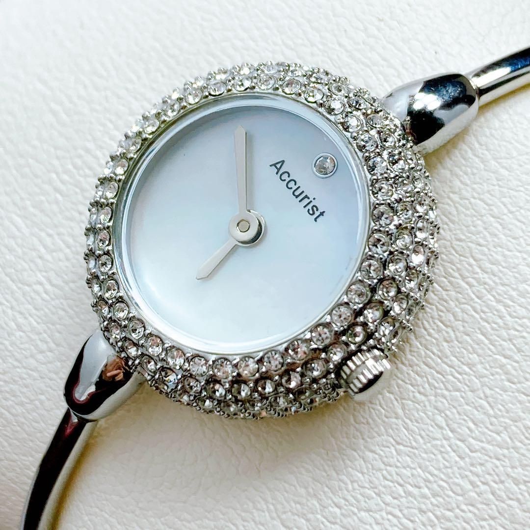 277 ACCURIST アキュリスト ブレスウォッチ シェル ストーン 腕時計