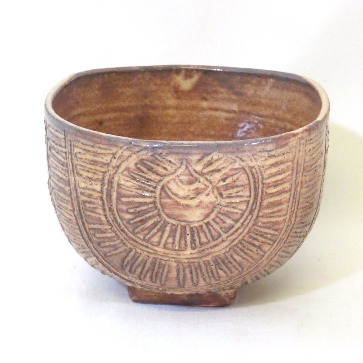 二月の特売品】大野瑞峰作 萩焼 俵手 茶碗 茶道具【中古 美品】 二月の