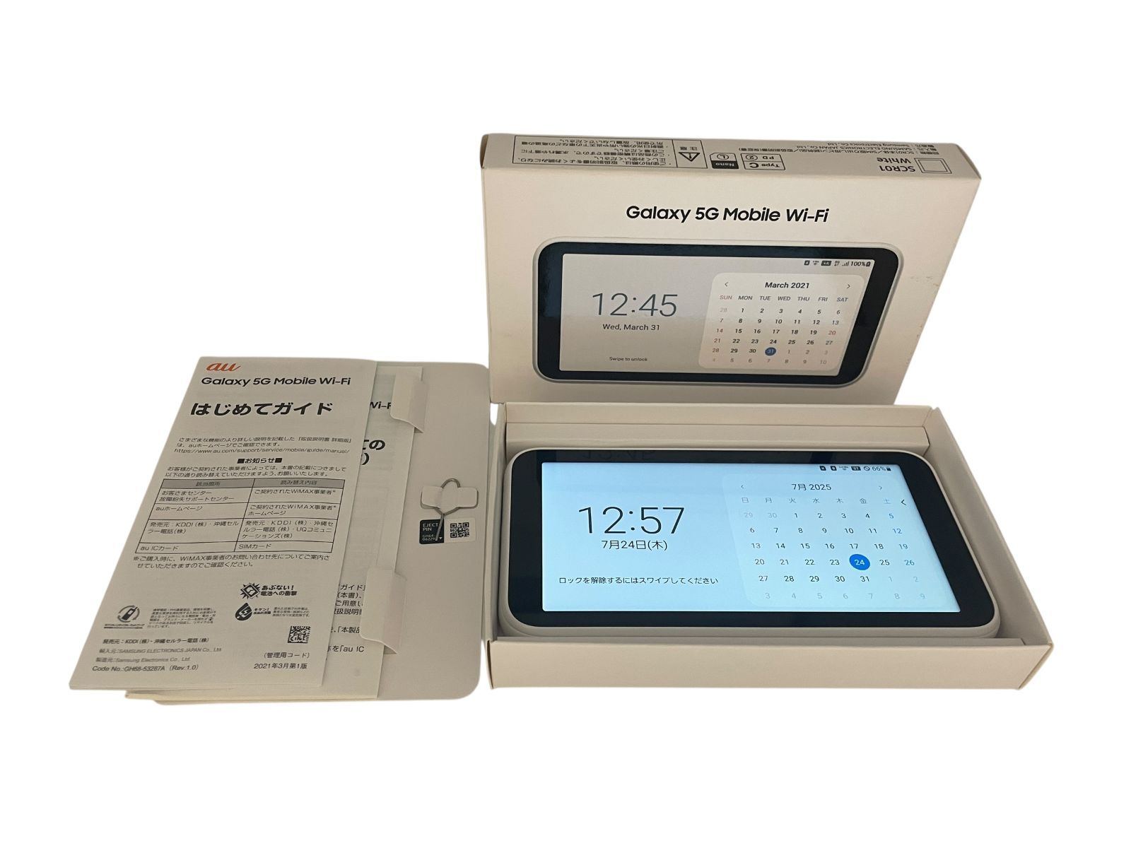 SAMSUNG (au) Galaxy 5G Mobile Wi-Fi SCR01 ホワイト リユース
