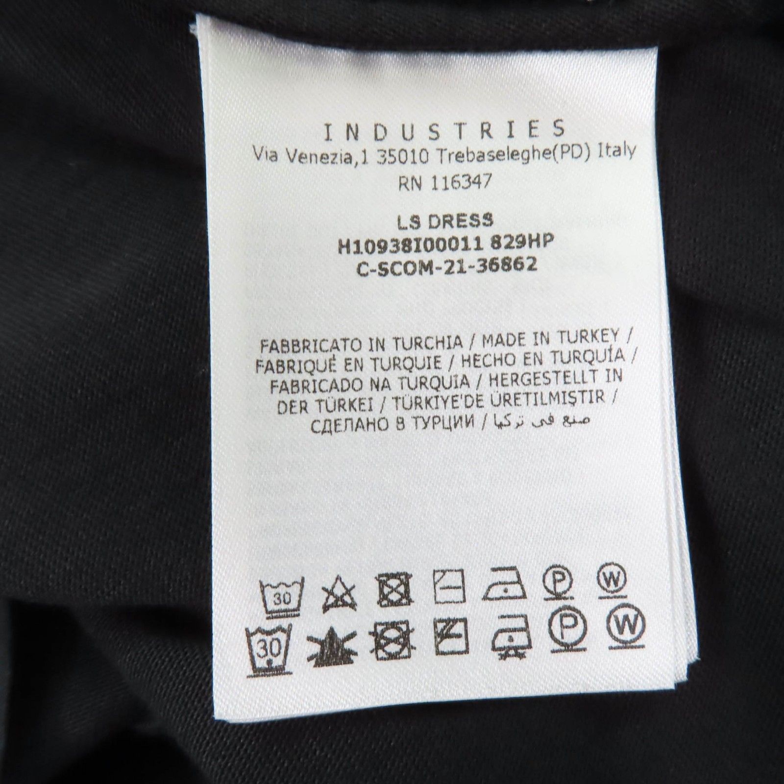 美品☆MONCLER モンクレール 2021年製 LS DRESS コットン ロゴワッペン  