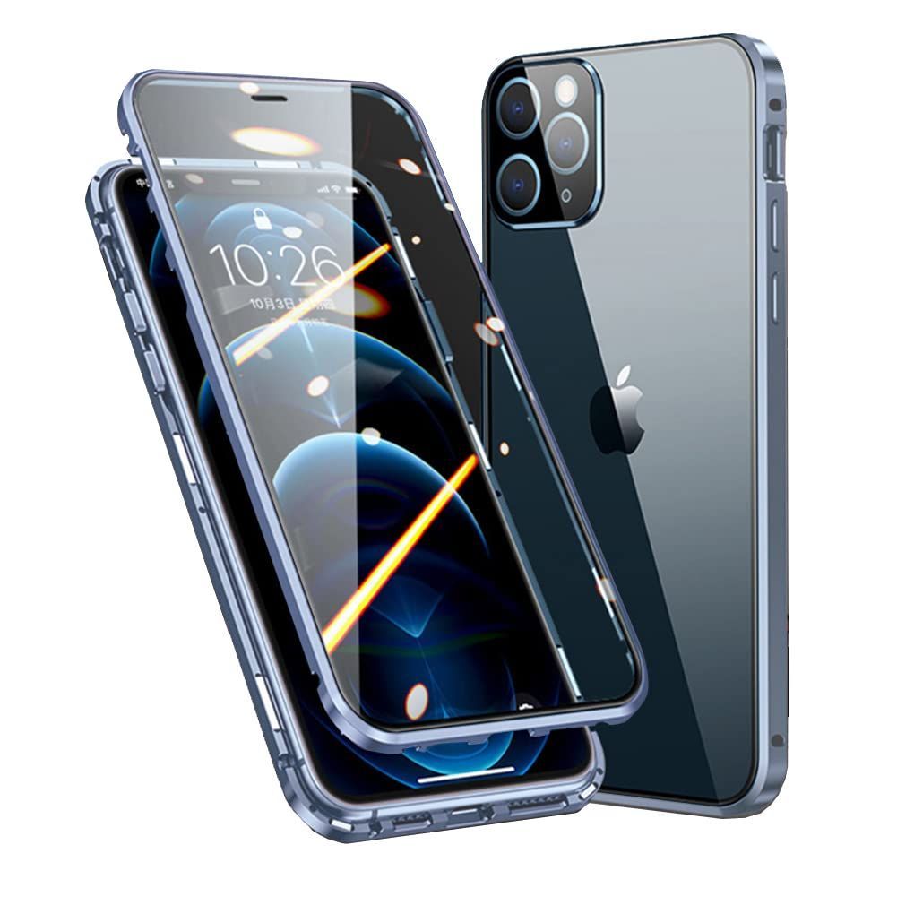 【新着商品】360全面保護 アイフォン13pro ガラス max カバー 強化 前後 クリア 両面 ガラス アマグネット式 透明 アルミ バンパー ケース ケース 軽量 Max 薄型 擦り傷防止 Pro 携帯 スマホケース 