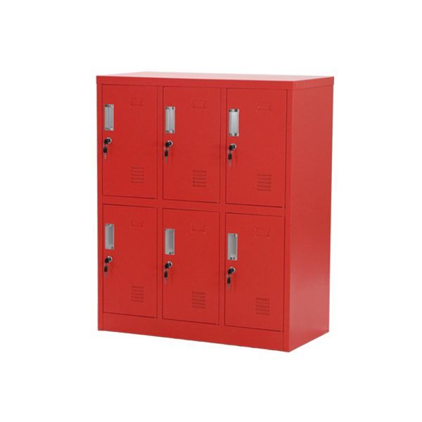 ロッカー おしゃれ スチールロッカー 6人用 鍵付き 選べるカラー 棚板