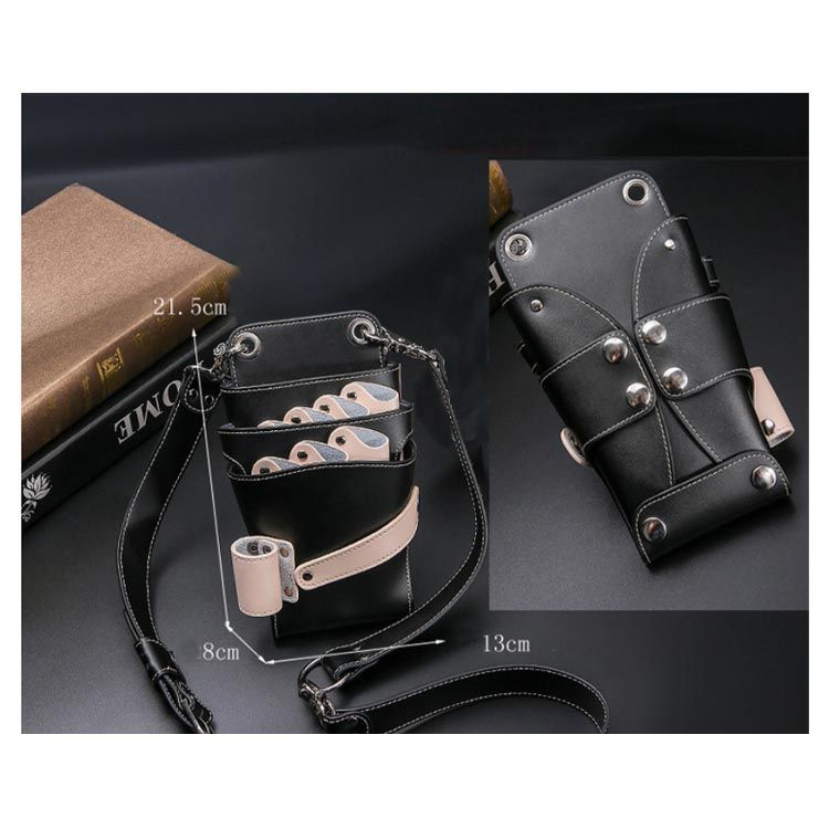 シザーケース 本革 牛革 7丁入 シザーバッグ 美容師 理容師 トリマー