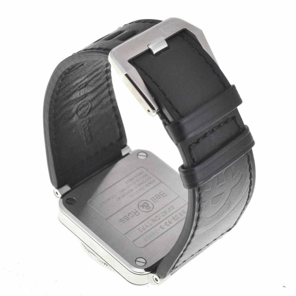  ベル＆ロス Bell＆Ross BR 0393-BL-ST SCA 03 GMT BLACK SS ラバー 自動巻き メンズ 箱 保証書付き J 142682 その他 時計