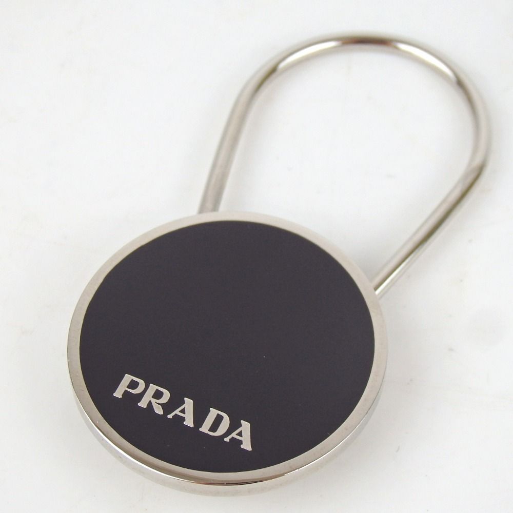 PRADA プラダ キーホルダー ロゴ プレート キーリング M714 9◇28-524 
