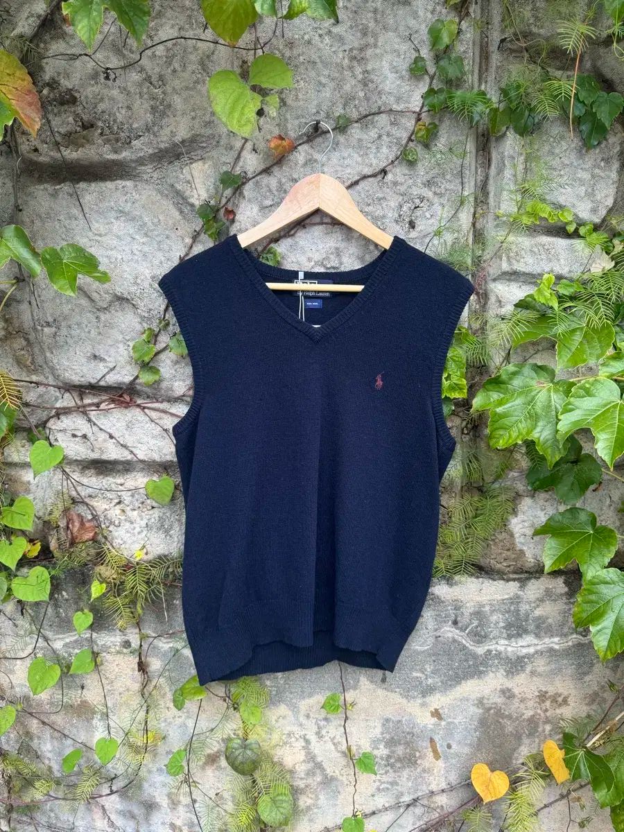 ポロ Ralph Lauren ラルフローレン ネイビー ウール 100 ニット セーター ベスト M