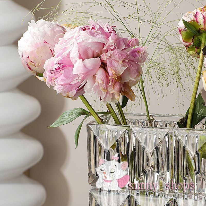 ボヘミア　クリスタル　工芸品 花器 花瓶 フラワーベース　受け皿　新品未使用品 BohemiaCristal フラワーベース 壷型 -花器とグリーンのある