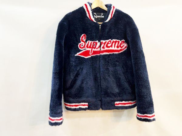 Q25☆Supreme/シュプリーム 20SS Faux Fur Varsity Jacket