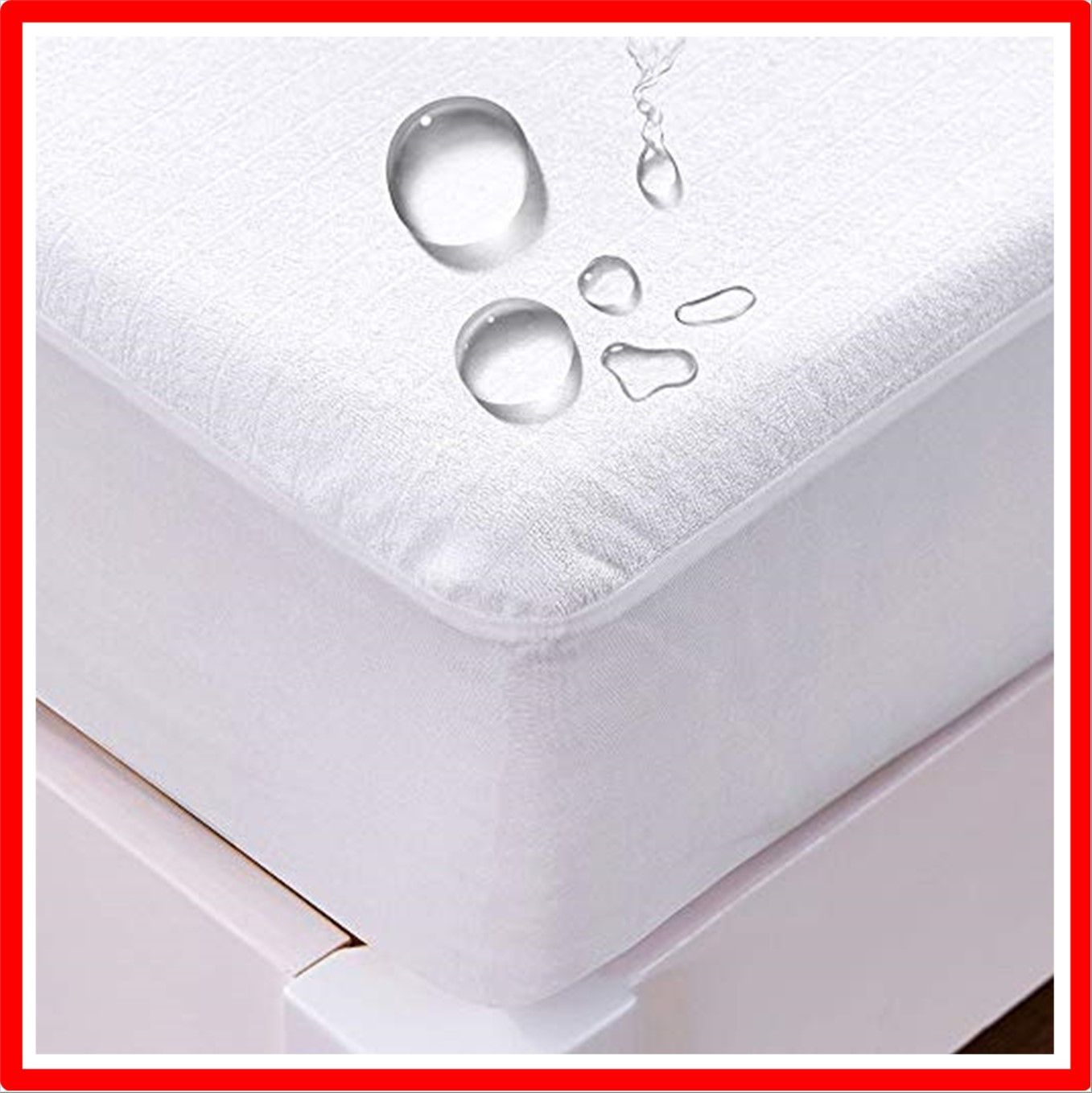 【匿名配送】ホワイト_クイーン・160X200cm クモリ(Kumori) ボックスシーツ 防水タイプ ベッドシーツ マットレス・敷き布団カバー 介護用シーツ 