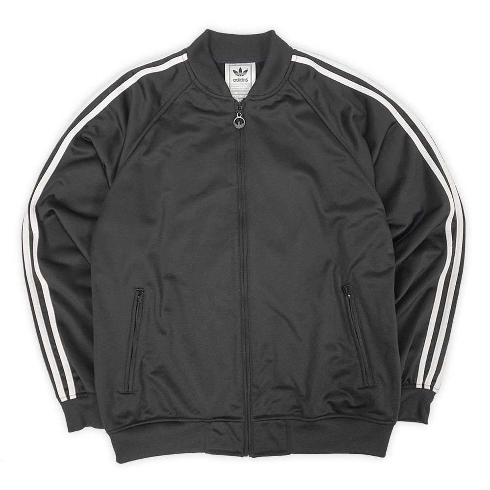 アディダス adidas 90s 90年代 トラックジャケット ATPタイプ ジャージ トレフォイルロゴ 刺繍 旧タグ USA ヴィンテージ 古着 メンズ コート ジャケット ブラック | 黒 S