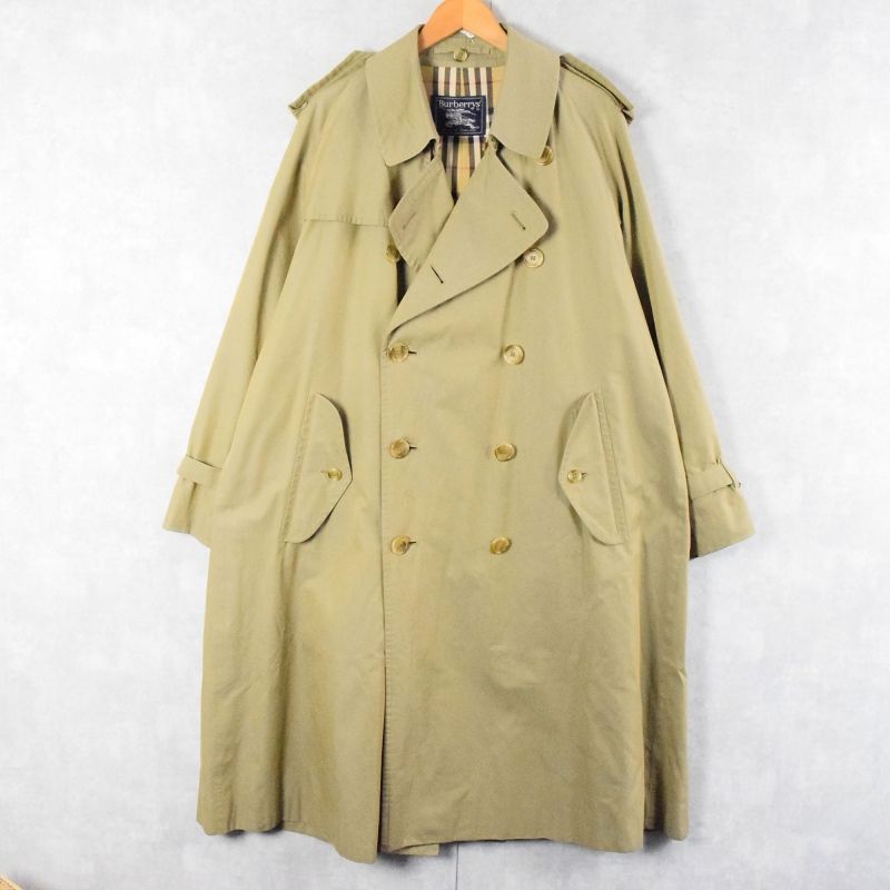 【Burberrys】英国製トレンチコート　ベージュ　バーバリー ロング カシミア ケンジントン トレンチコート (トレイルメランジ