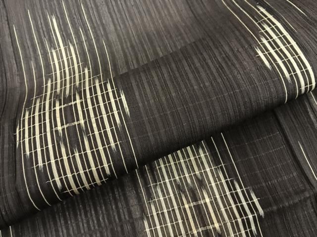 平和屋着物＊夏物 紗紬 井絣 正絹 逸品 DAAW0462op