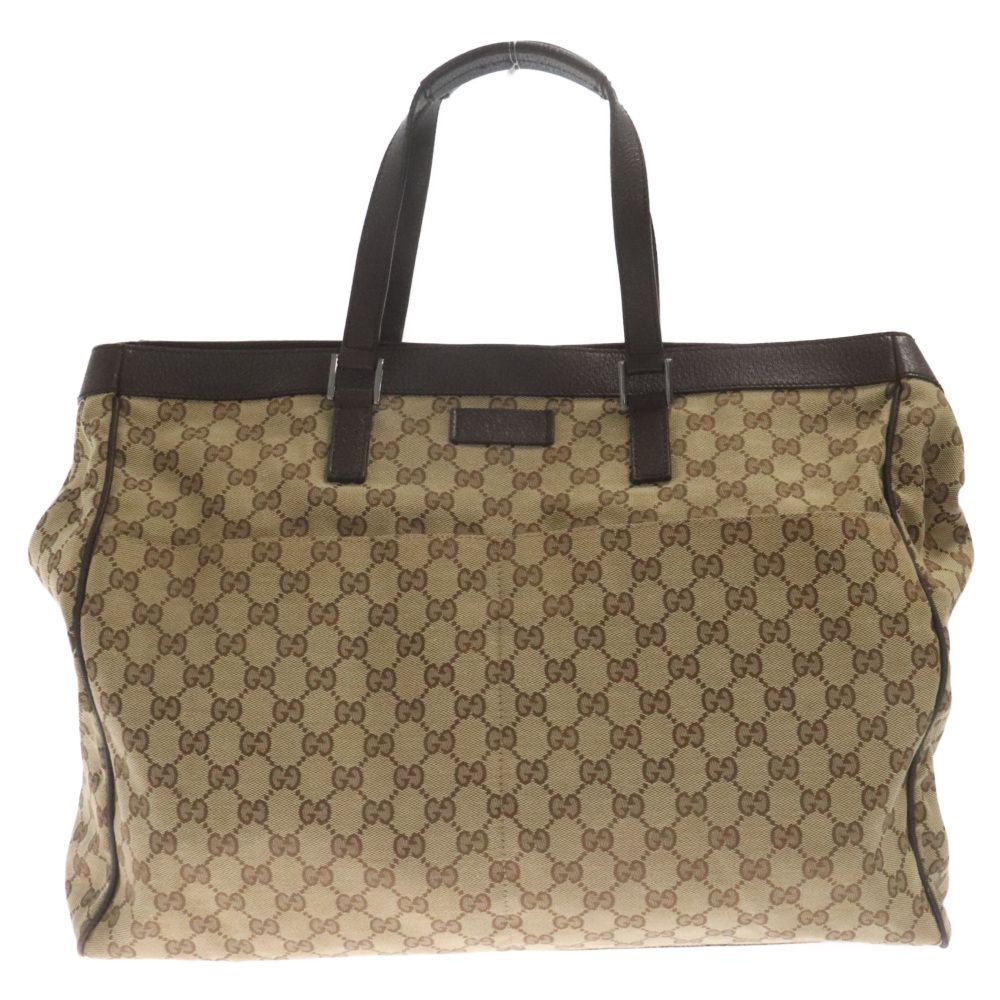 GUCCI (グッチ) トートバッグ GGキャンバス/レザー ベージュ