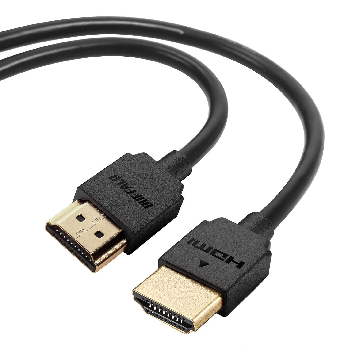 【在庫セール】ARC 対応 1.5m 4K × ケーブル 2K 対応 【 やわらか HIGH SPEED HDMI with Ethernet 認証品 バッファロー 】 BHDY15BK/N