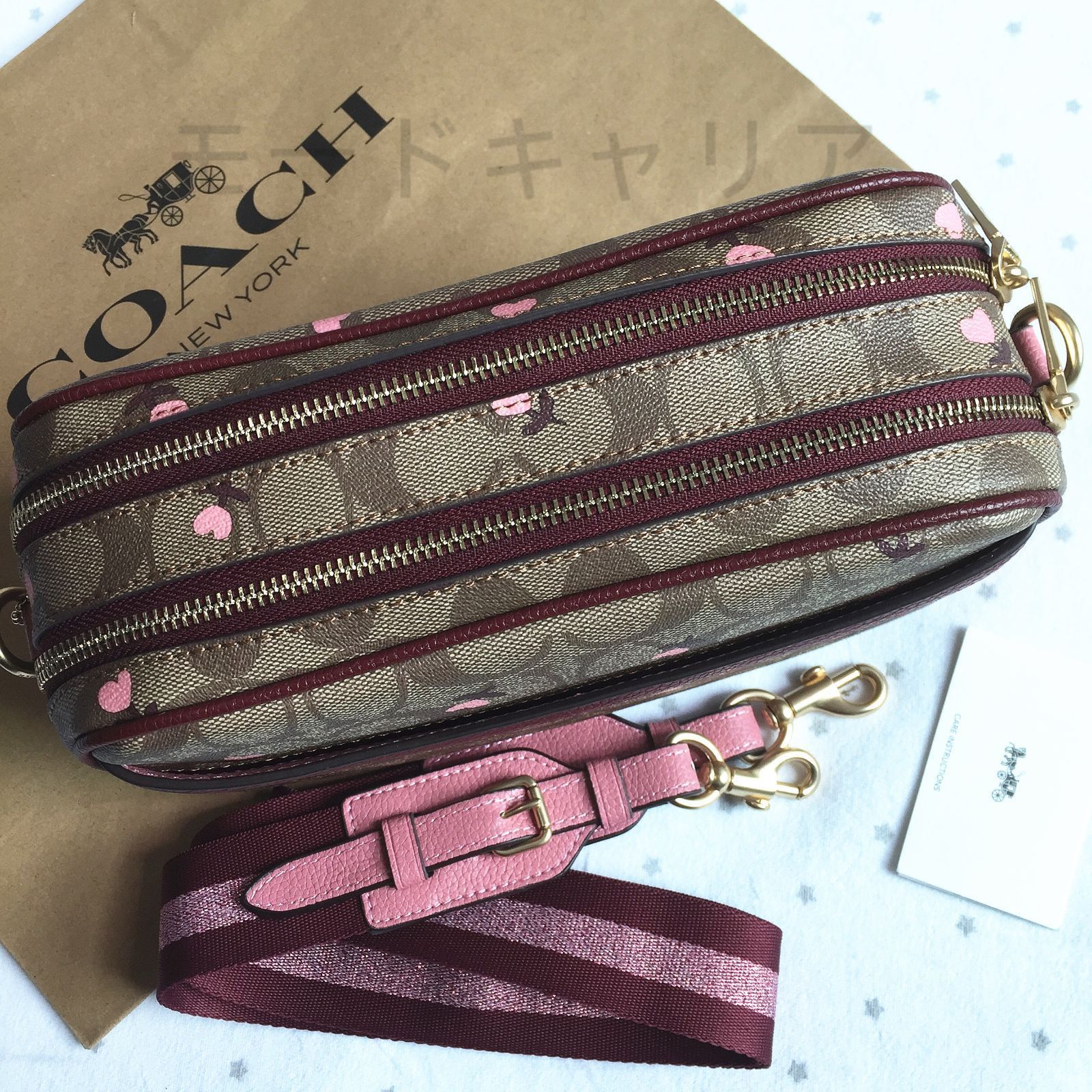 新品未使用 COACH（コーチ）花柄ダブルジップクロスボディショルダーバッグ レディース 保存袋付属 アウトレット品 C3239 - メルカリ