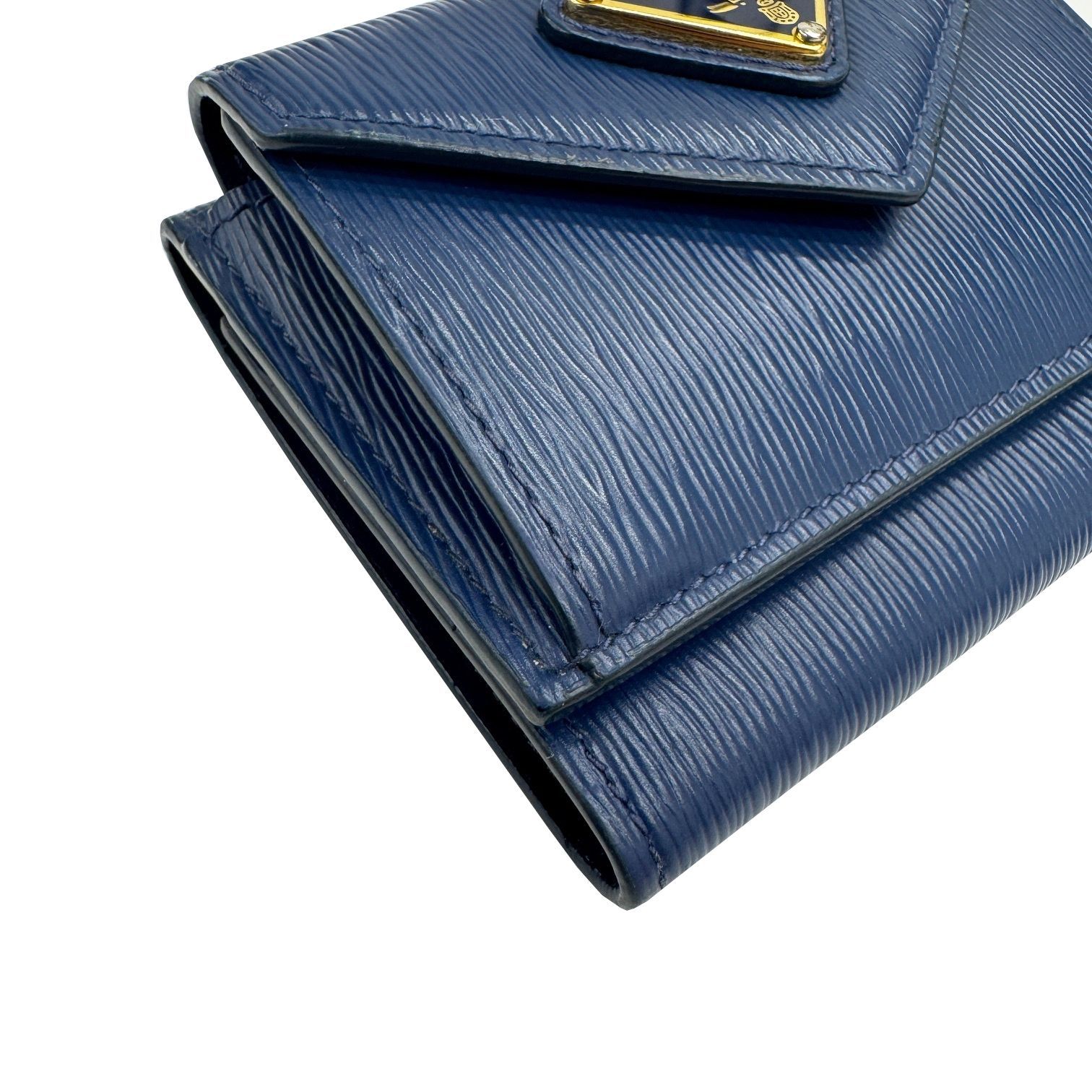 PRADA プラダ コンパクトウォレット 1MH021 ブルー 三つ折り財布