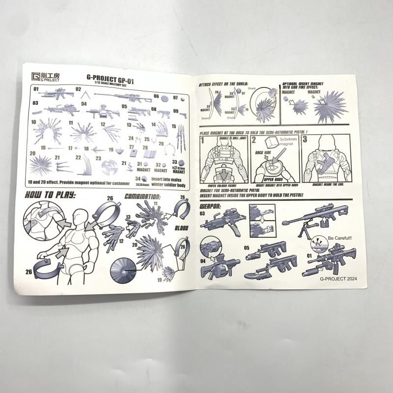 中古】開封)エフェクトパーツ 1/12 G-PROJECT-01 SOLDIER WEAPON KIT[10]