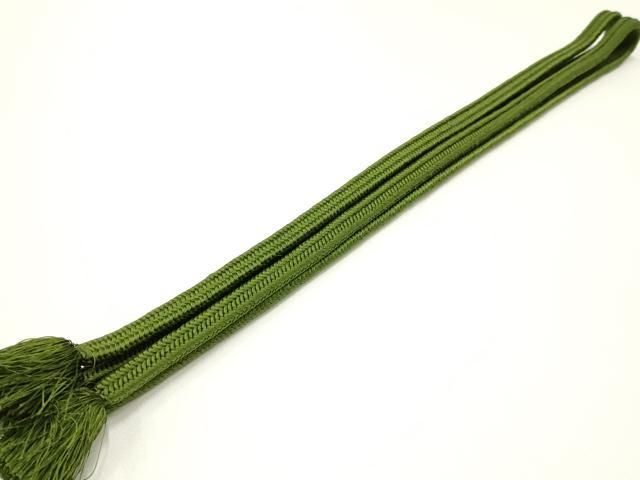 平和屋着物 上 有職組紐道明 帯締め 冠組 苔色 宮内庁御用 国立博物館御用 東京芸術大学御用 AABA9922ay