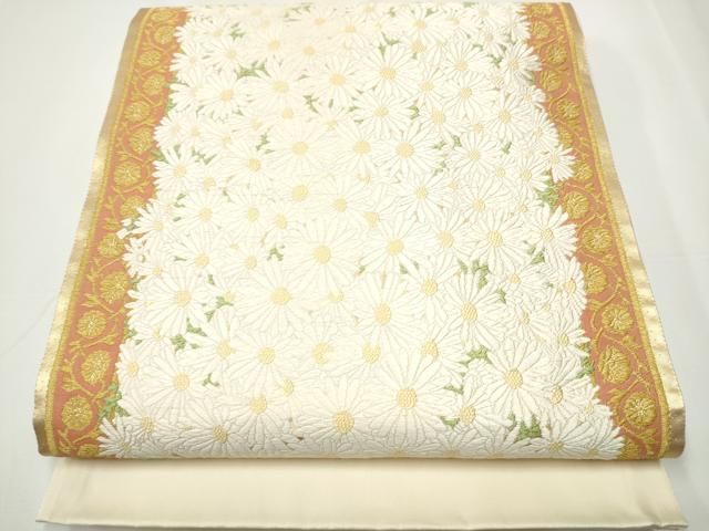 平和屋着物○山口美術織物 皇室 伊勢神宮御用 西陣織 太鼓柄袋帯 献上