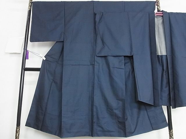 平和屋2男性　お召　アンサンブル　亀甲柄　逸品　DAAC3843mz