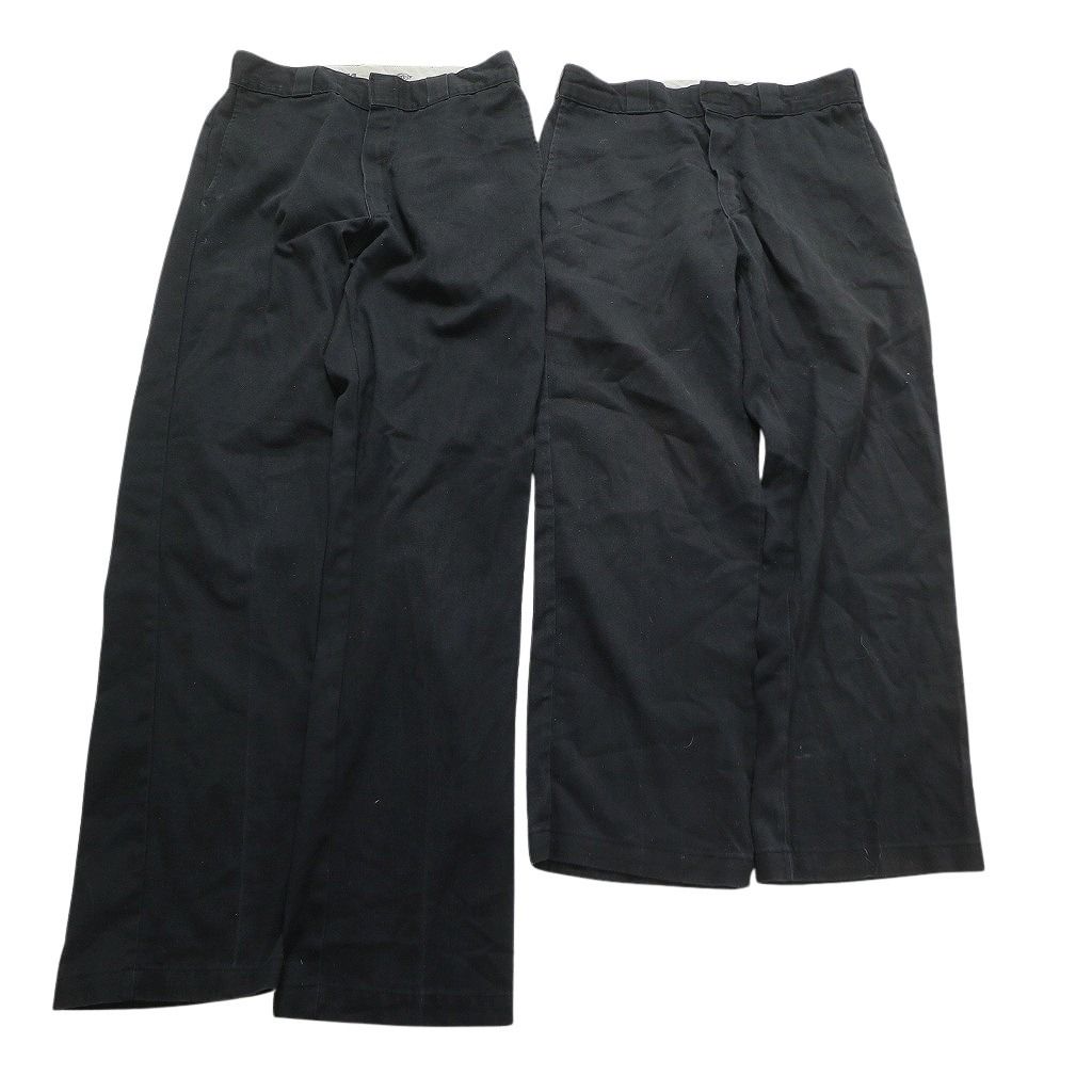 ３枚ディッキーズ874 ブラックチノパン　ワーク　古着W43 L29相当 古着卸 まとめ売り ディッキーズ 874 ワーク パンツ 8枚セット