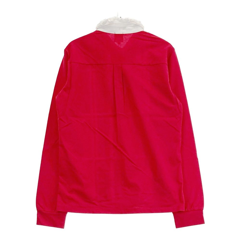 サイズ：36 ARCHIVIO アルチビオ 長袖ポロシャツ 赤×黒 レッド系