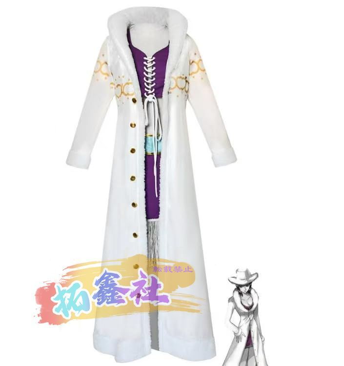 ロビン コスプレ衣装 ワンピース コスチューム 帽子付き 毛皮の襟ジャケット 新世界ver ステージ服 cosplay 仮装 制服 変装 日常服 大人用