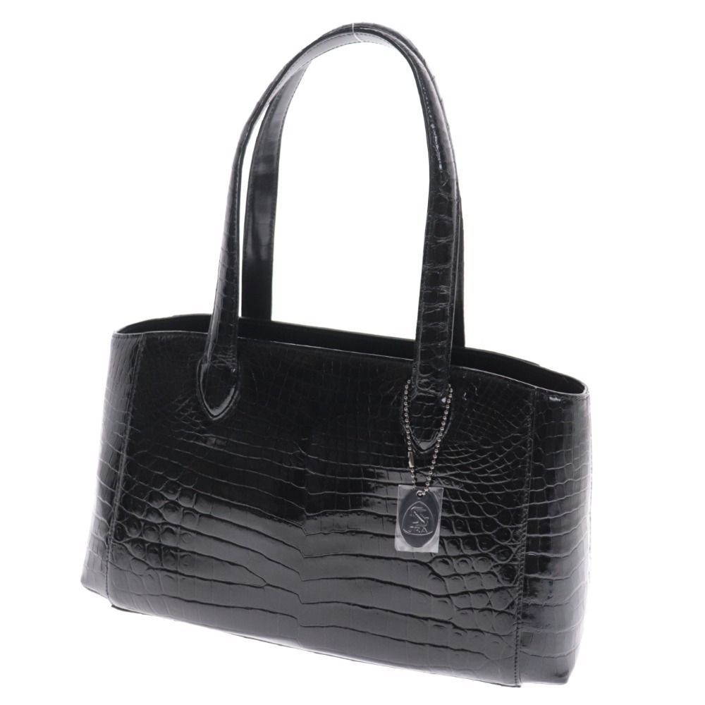 L*♡様 SANPO JRA ハンドバッグ クロコダイル シャイニング レザー 美品◎JRAタグ付き SANPO 三宝 レディース シャイニー