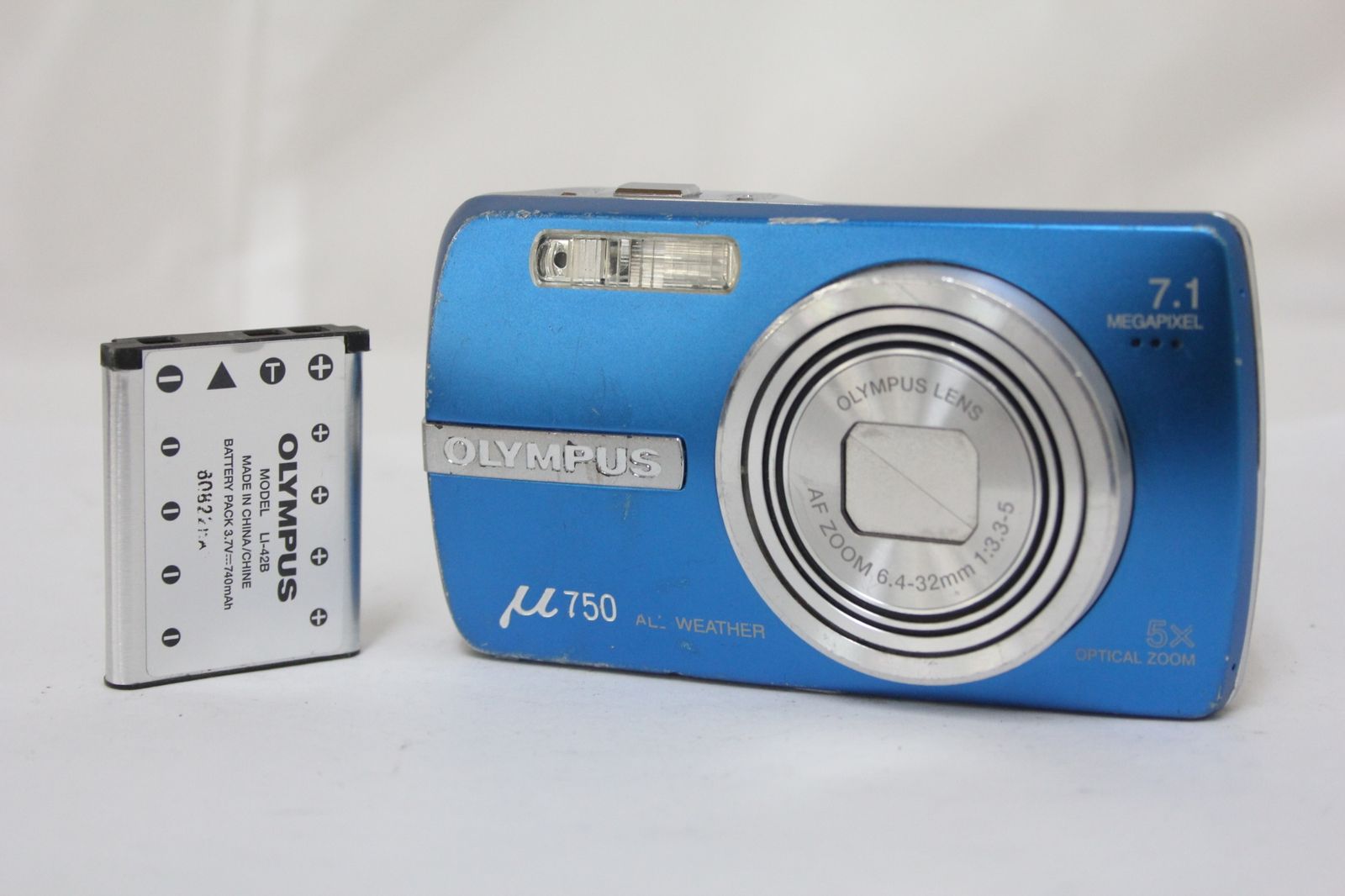 【ほぼ新品・返品保証】オリンパス OLYMPUS μ750 ブルー ほぼ新品・返品保証】OLYMPUS μ750 ブルー - メルカリ