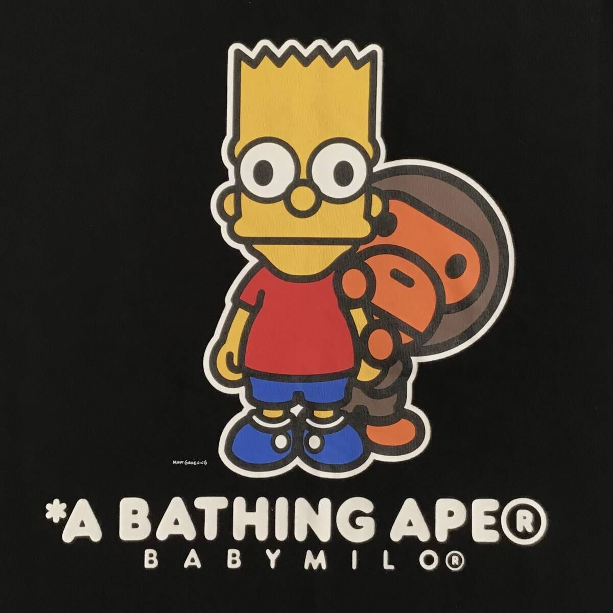 THE SIMPSONS × BAPE BABY MILO Tシャツ Mサイズ a bathing ape