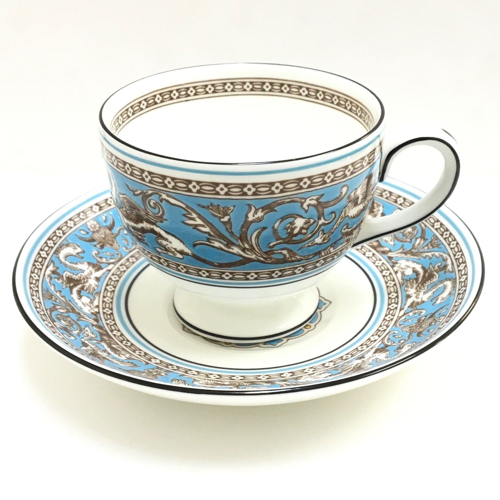 Wedgwood ウエッジウッド フロレンティーン カップ&ソーサーターコイズ
