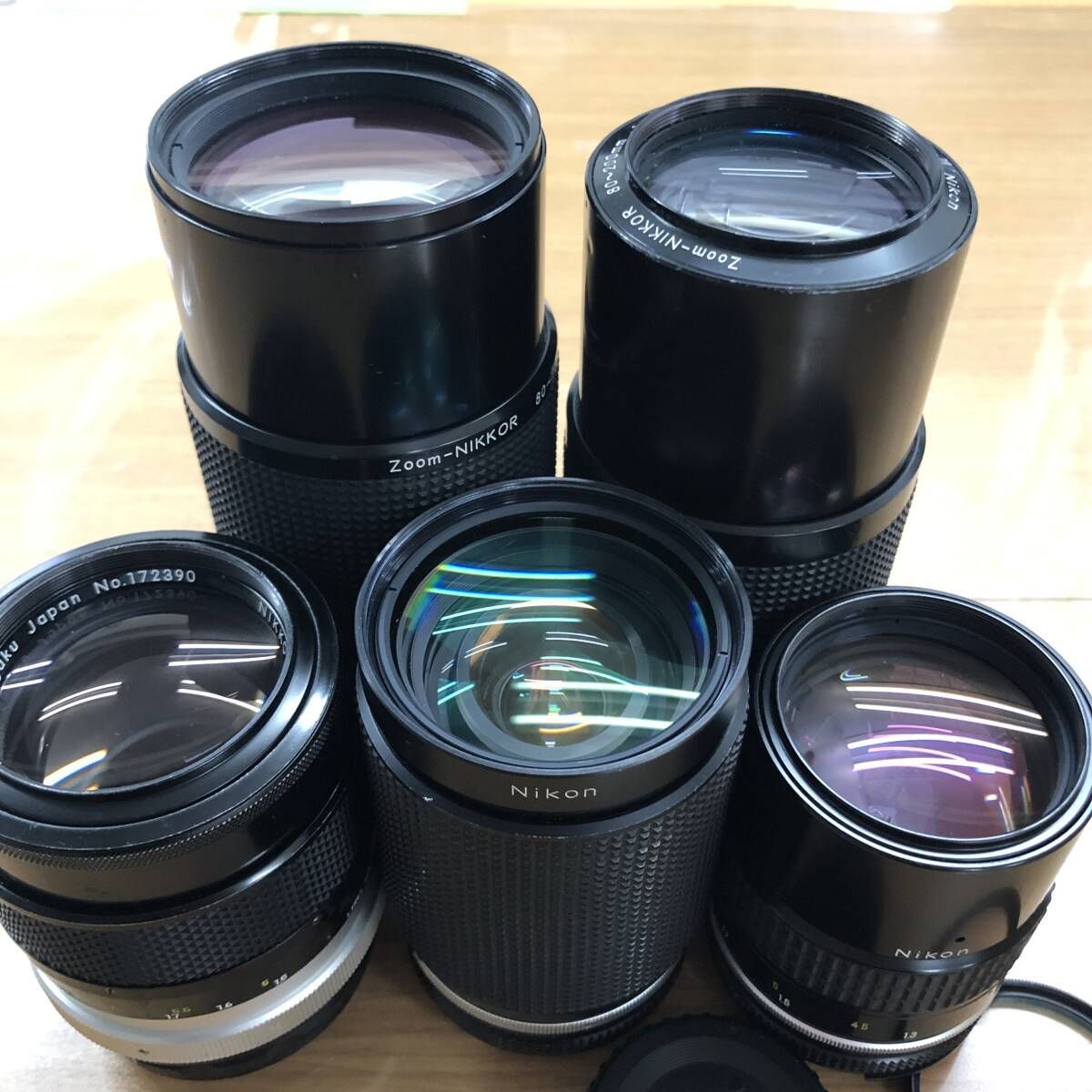 5本まとめ 目視でのカビの はありません ニコン マニュアルフォーカス レンズ Nikon MF Lens h060