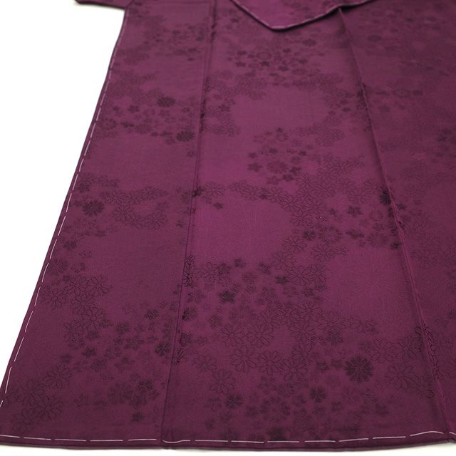 新古品】 色無地 着物 未使用 正絹 ロイヤルロード 濃赤紫色 菊 花 BANKAN わものや 扱い セミフォーマル 色無地 春 秋 冬 仕立て上がり  身丈165 裄丈67 Ｌサイズ みやがわ sb14975 - メルカリ