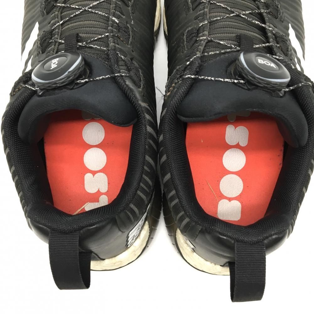 美品】アディダス ゴルフシューズ 黒×白 コードカオス BOA スパイク