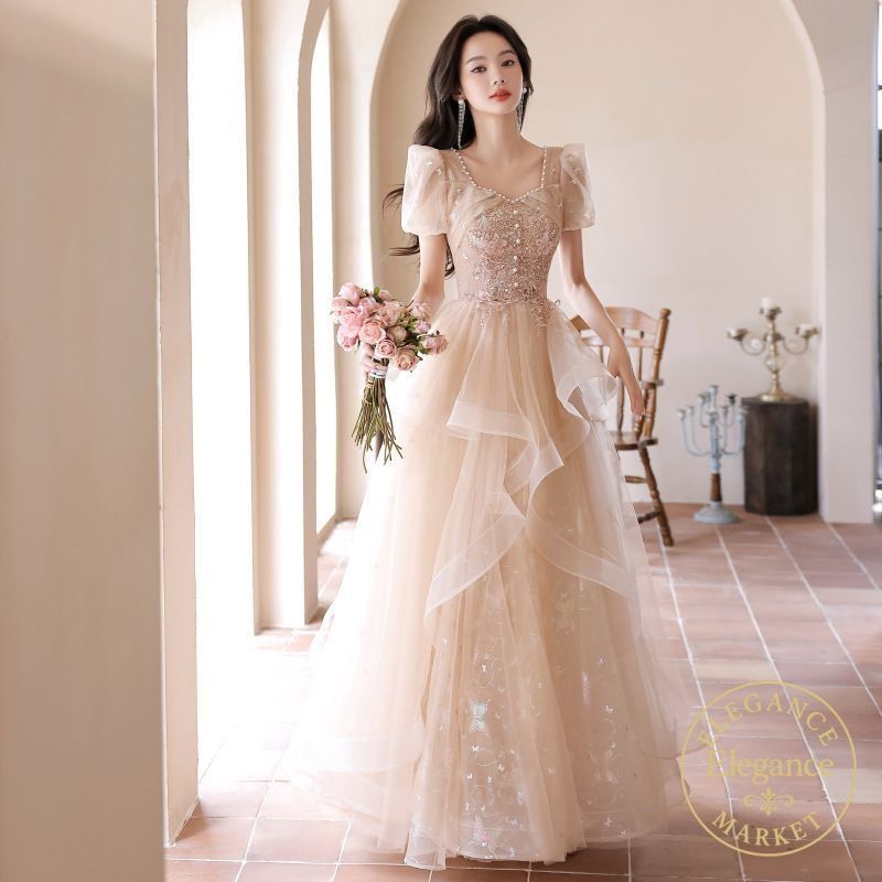 結婚式 ロングドレス ウェディングドレス 演奏会 ブライズメイド 謝恩会 二次会 ドレス 花嫁ドレス ブルードレス パーティードレス ドレス ロングドレス 演奏会 パーティードレス ワンピース ロング丈