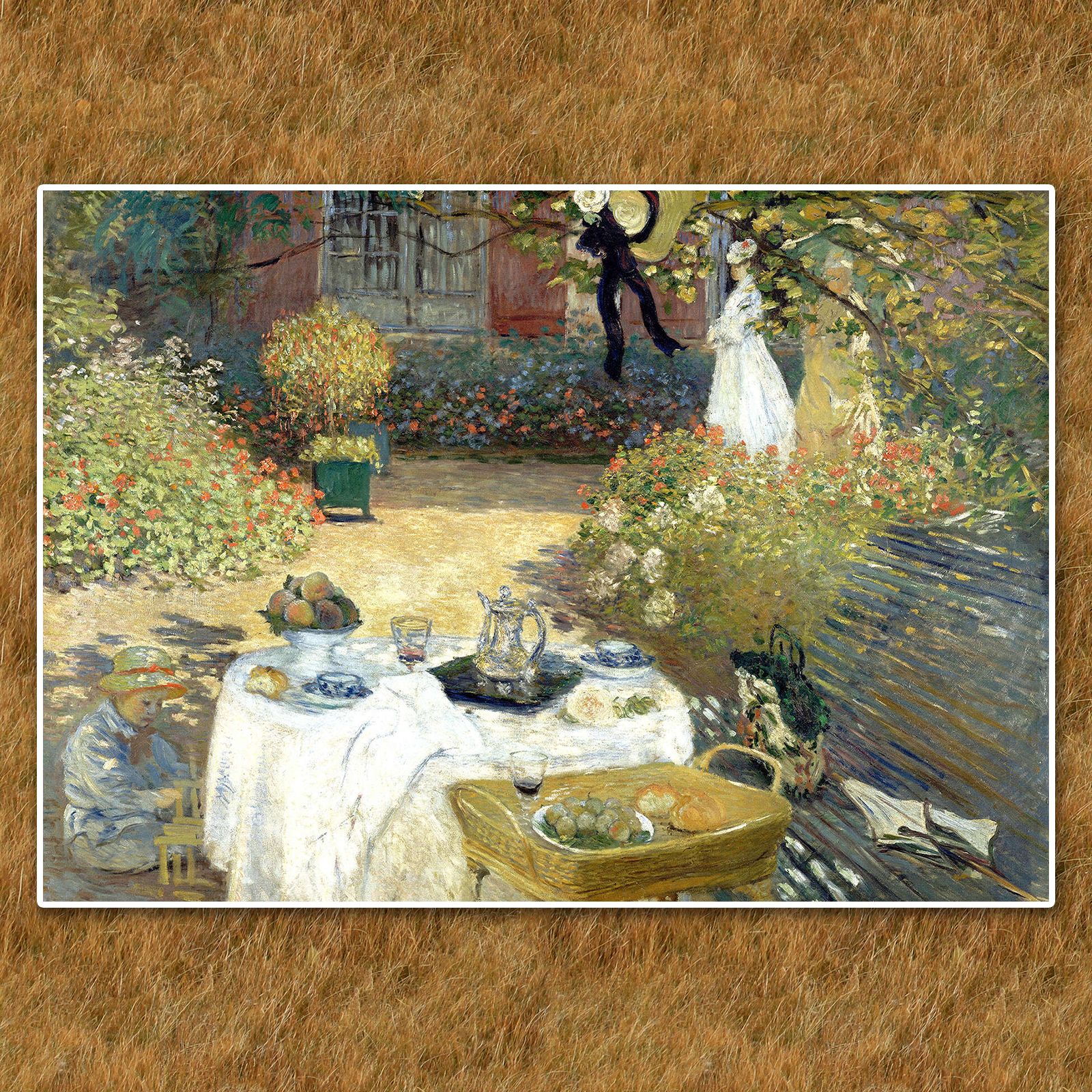 モネ『庭の昼食』複製画【額入り】 - メルカリ