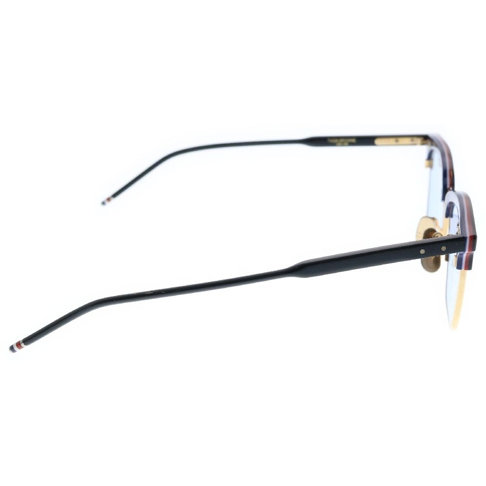THOM BROWNE サングラス ブラック THOM BROWNE (トムブラウン) TB-711-A-BLK-GLD-52 ブロー カラーレンズ