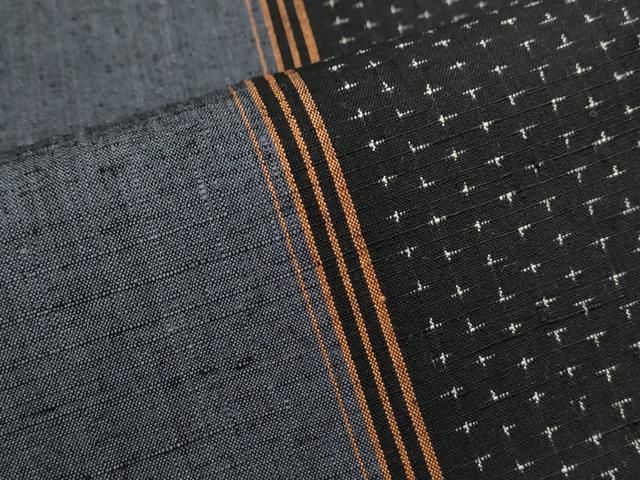 平和屋着物○結城紬 奥順 はたおり娘 草木染絣 吉祥間道 証紙付き 正絹  