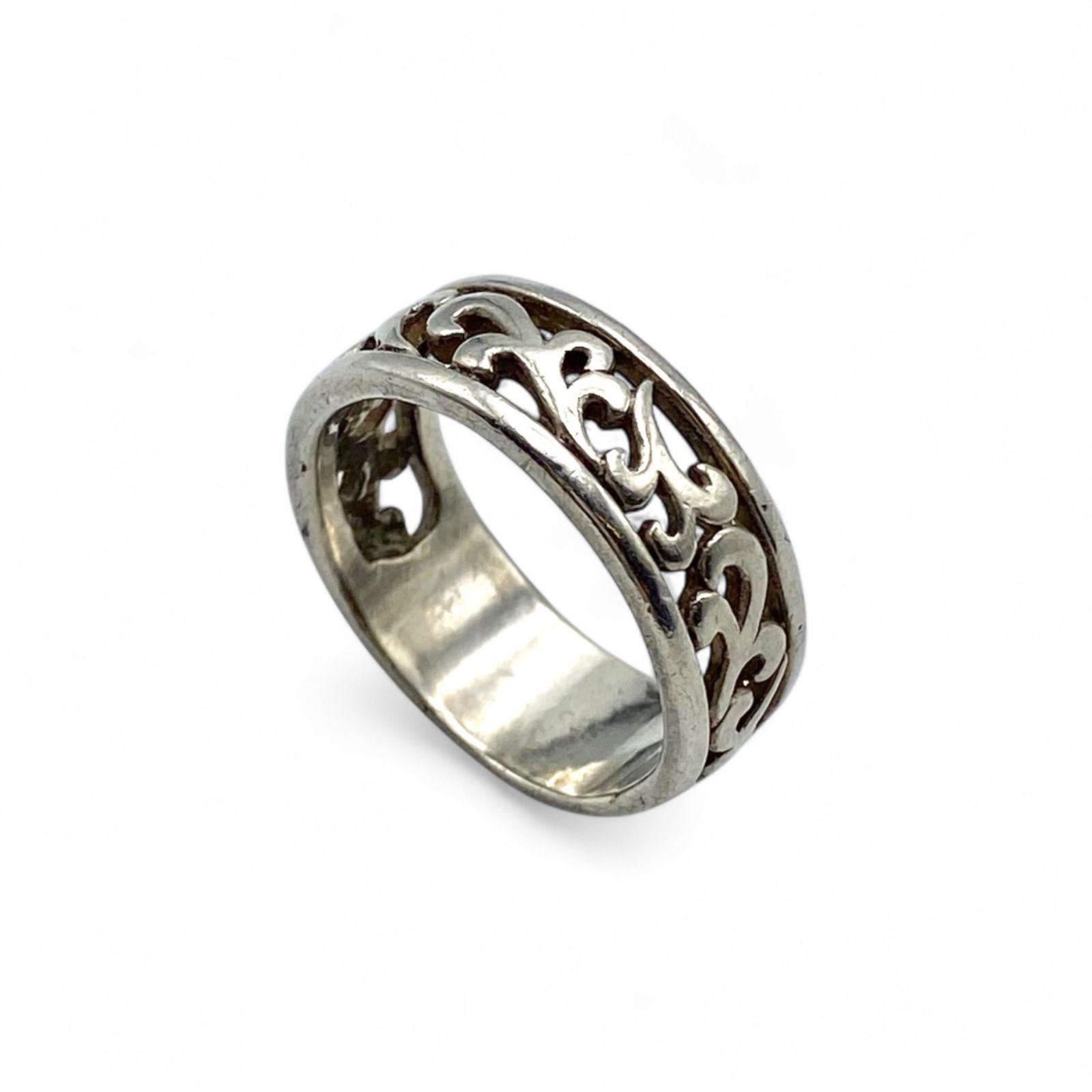 優雅な陰影】ボタニカル Silver 925 刻印 90s Vintage Ring シルバー 