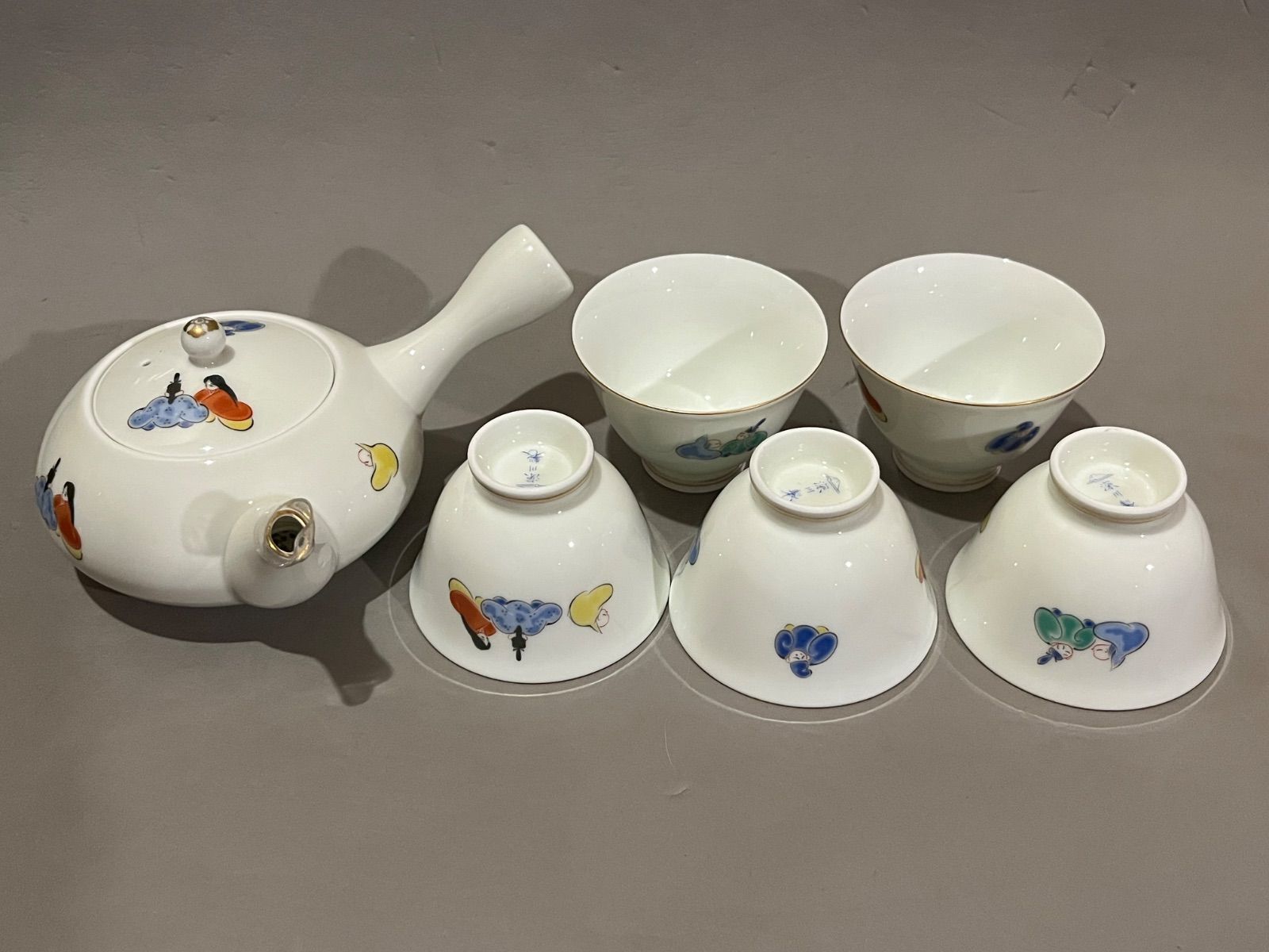 深川製磁 六歌仙 急須・湯呑5客揃 茶器セット 深川製磁 六