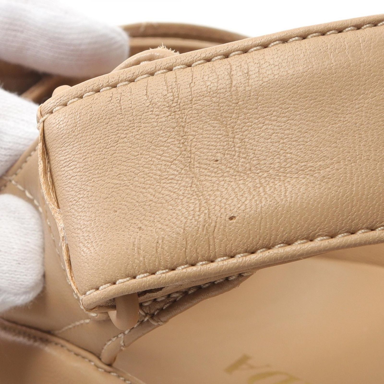 プラダ PRADA サンダル パデッド ナッパレザー 1X721M サンドベージュ