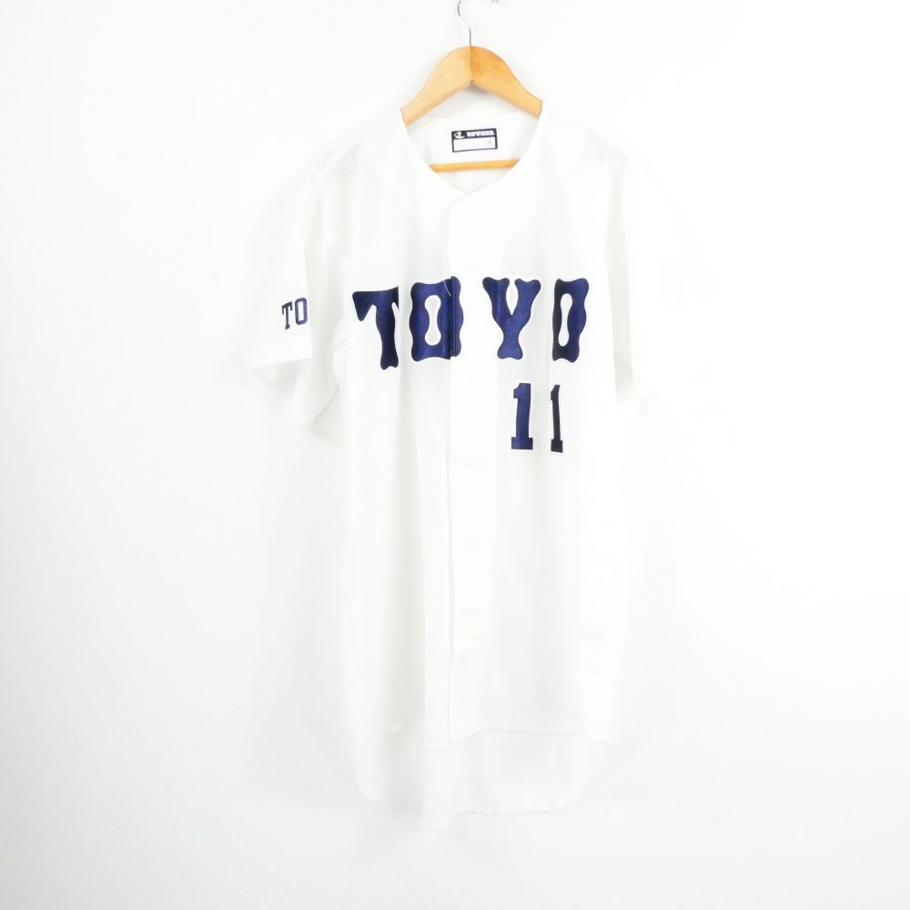 美品 REWARD レワード 東京 東洋 TOYO 背番号11 ユニフォーム 1点 L ポリエステル100% 半袖 野球 ベースボールTシャツ トップス メンズ HU1481A90 美品 REWARD レワード 東京 東洋 TOYO 背番号11 ユニフォーム 1
