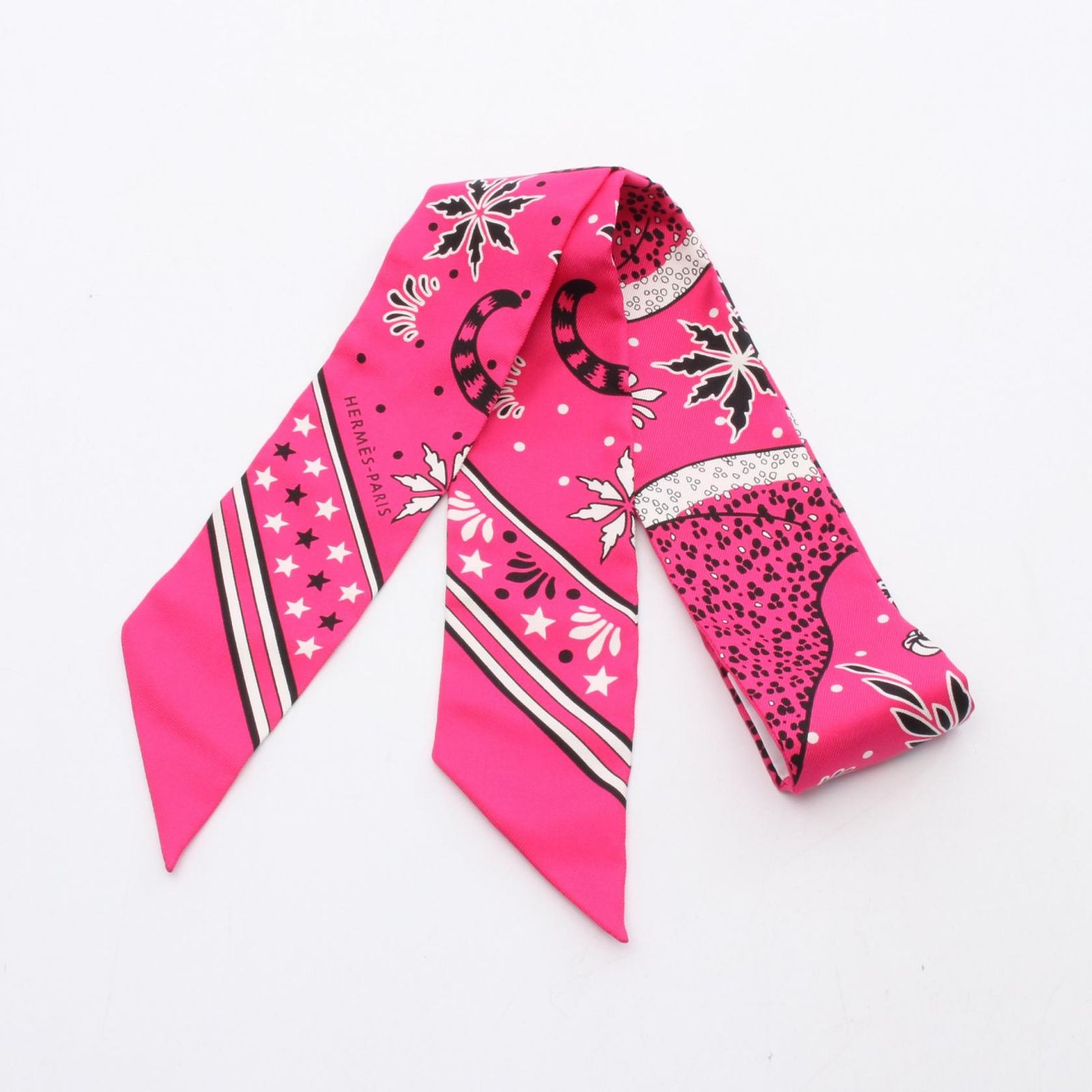 エルメス HERMES スカーフ ツイリー Les Leopards Bandana