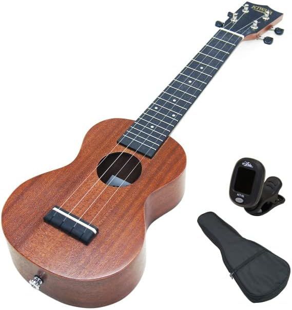 キワヤ ウクレレ KSU-1L ソプラノロングネック チューナー付 マホガニー Kiwaya 上質入門モデル 甘い音色 フェイマス u
