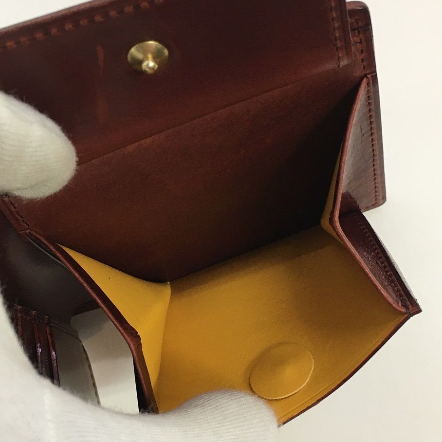 GANZO ガンゾ GUD2 ジーユーディー ネイビー 小銭入れ付き二つ折り財布leather
