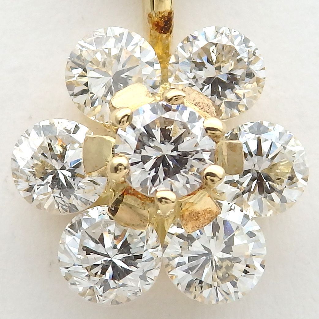 K18 ゴールド ダイヤモンド 1.00ct ペンダント付ネックレス 中古 美品 