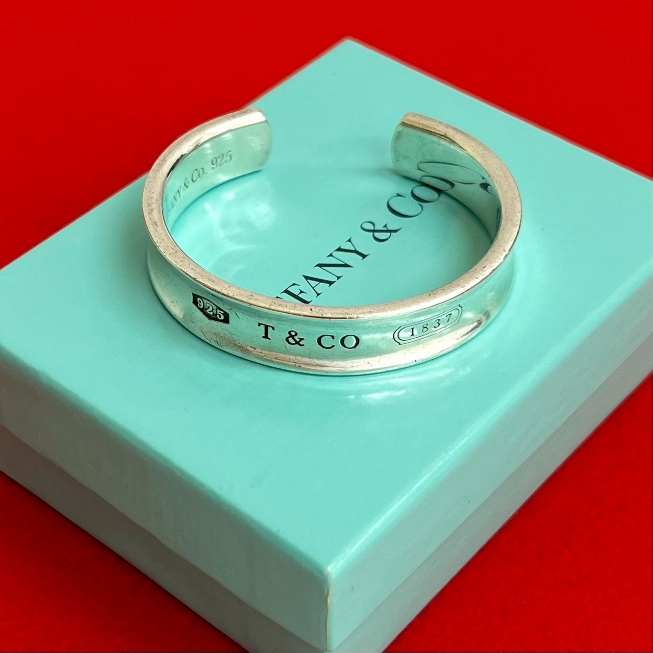 き TIFFANY-Co. ティファニー 1837 ナロー バングル シルバー925 ブレスレット アクセサリー レディース シルバー 16260