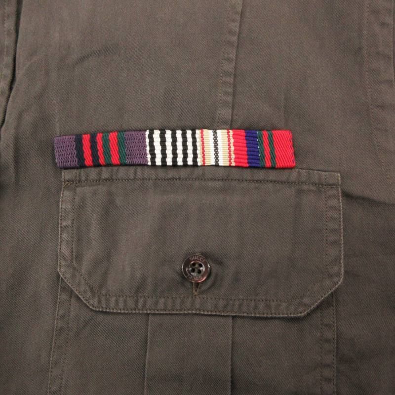 【美品】GUCCI サファリシャツ グッチ GUCCI” safari shirt グッチ フリーダ期 黒タグ サファリシャツ